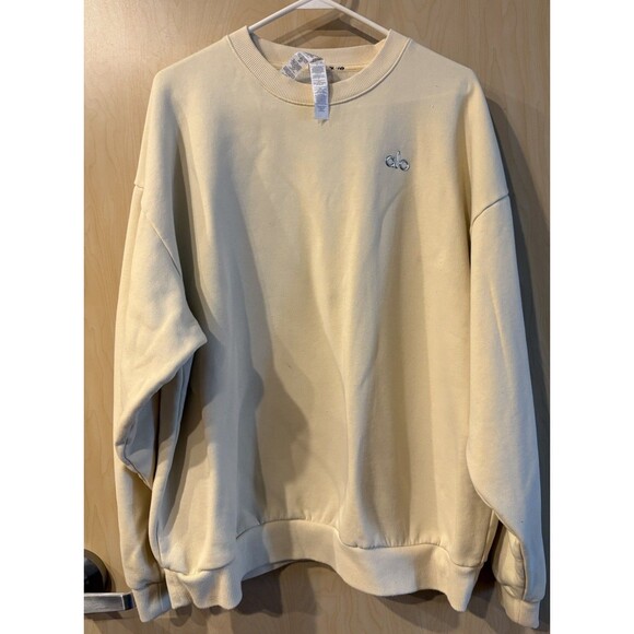 ALO Yoga Tops - Alo Yoga Crewneck Sweatshirt Women’s L Beige Cream Oversized Pullover Logo
